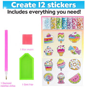 Kids Big Gem Diamond Painting Kit Create 12 Stickers DIY Arts Crafts Girls Boys Magical 5D Diamond Painting by Numbers Toys Gift