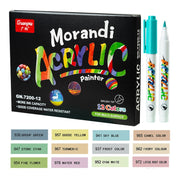 36 Colors Acrylic Paint Pens Brush Marker Pen for Rock Painting, Stone, Ceramic, Glass, Wood, Canvas ,DIY Art Making Supplies