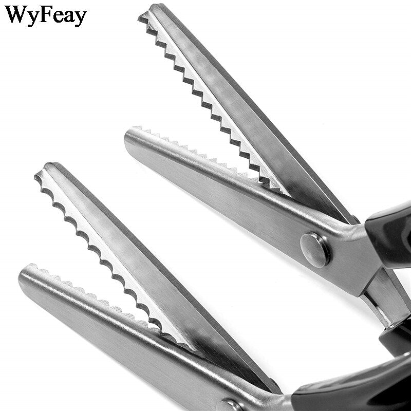 23.5cm Pinking Shears Handled Professional Stainless Steel Dressmaking Sewing Craft Scissors Zig Zag Fabric Decorative Edge Tool