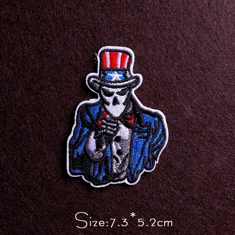 Punk Diy Embroidery Patches For Clothing Iron On Letter Embroidered Patches For Clothes Stripe Stickers For Shirt Jacket Badges