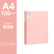 JIANWU A4 Morandi file bag 100 pages Data book Large capacity file folder  portfolio Office stationery