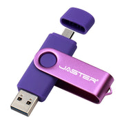 JASTER Rotated Micro usb interface OTG Flash drive pendrive 32GB 16GB 64GB USB Flash Drive for android phone tablet PC notebook