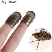 1PC Sewing Thimble Finger Protector Adjustable Thimble Metal Shield Protector for Needlework Craft DIY Embroidery Sewing Tools