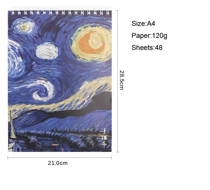 Sharkbang Vintage Graffiti A4 A3 Sketch-Book Drawing Papers Art Painting Template Sketchbooks Students Stationery Birthday Gift