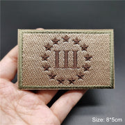 3D Tactical Badge Military Patches for Clothing Blood Type US Army Stripes on Clothes Backpack Applique Spain Flag Embroidered