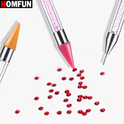 HOMFUN DIY Diamond Painting Pen Tool Accessories Rhinestones Pictures Double Head Diamond Embroidery Point Drill Pen Gift