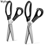 23.5cm Pinking Shears Handled Professional Stainless Steel Dressmaking Sewing Craft Scissors Zig Zag Fabric Decorative Edge Tool