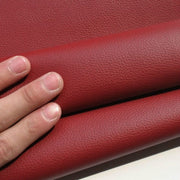Pure Coloured Litchi Pattern PU Leather Fabric Small Pebbled Faux Artificial Synthetic PU Leather Fabric DIY Sewing Bag Material