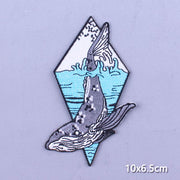 Japan Anime Cartoon Patches On Clothes Skull Heart Iron on Embroidered Patches For Clothing DIY Hippie Stripe Applique Badge diy