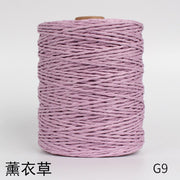 1Roll=280M Natural Raffia Straw Yarn For Summer Hand Knit Crochet Hat HandBag Cushion Baskets Knitting Material Colorful Threads