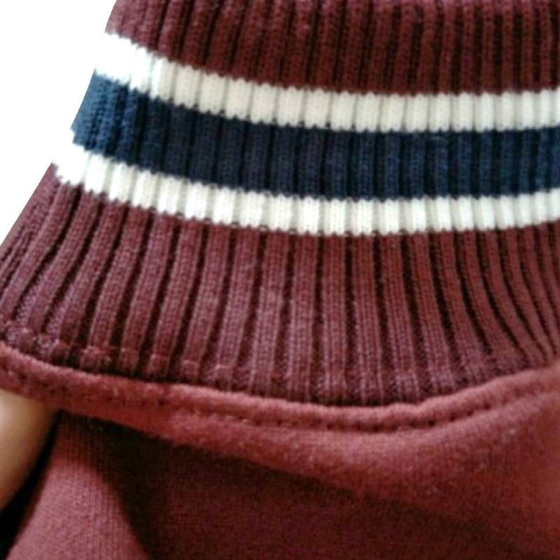 Buulqo 80cm Yarn Dyed Stripes Stretch Cuff DIY Cotton Knitted Fabric For Neckline Hem, Winter Jacket,Clothing Accessories Collar