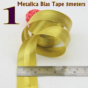 25mm(1") satin bright ironed single fold polyester bias binding tape table cloth garment quilt craft sewing accessories
