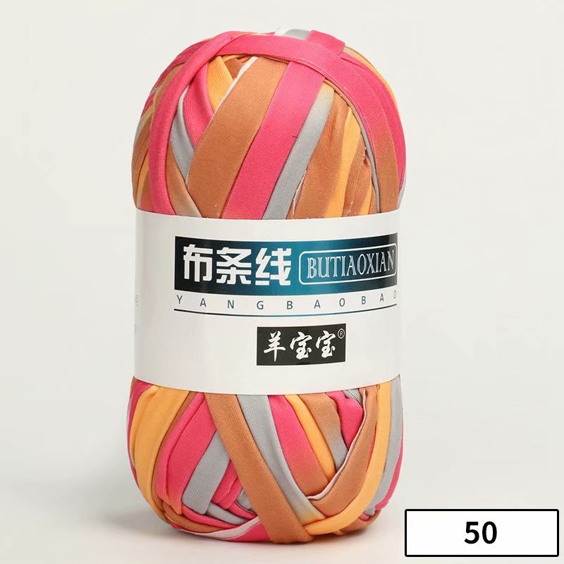 1pc 100g Thick Yarn Soft Colored Cloth Yarn for Hand Knitting Woven Bag Carpet DIY Hand-knitted Material