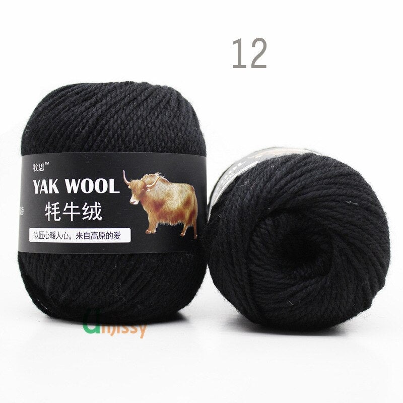 5pcs Yak Wool Yarn for Knitting Fine Worsted Blended Crochet Yarn Knitting Sweater Scarf Chunky Yarn