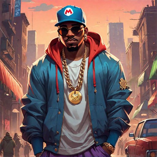 Hip Hop Mario - Customs By the 6ix - Canvas Or Frame Print