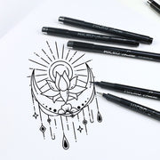 Calligraphy Hand Lettering Pens, Pigment Liner Micron Pen Set , 8 Size Caligraphy Brush Pens Art Supplies for Sketching Drawing