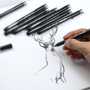 Calligraphy Hand Lettering Pens, Pigment Liner Micron Pen Set , 8 Size Caligraphy Brush Pens Art Supplies for Sketching Drawing