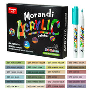 36 Colors Acrylic Paint Pens Brush Marker Pen for Rock Painting, Stone, Ceramic, Glass, Wood, Canvas ,DIY Art Making Supplies
