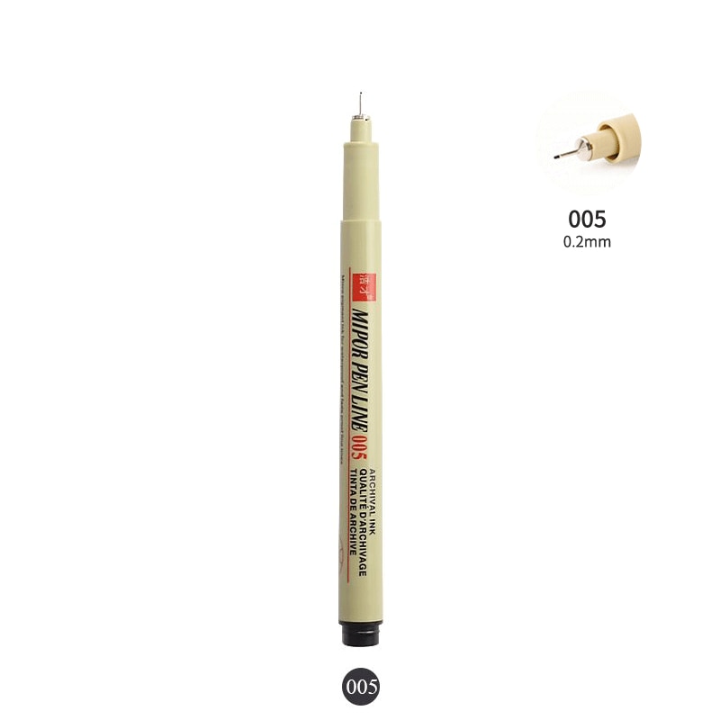 1/ 3 pcs Pigment Liner Micron Pen Neelde Drawing Manga Pen Brush Art Markers Waterproof Fineliner Sketching Pen Stationery