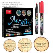 36 Colors Acrylic Paint Pens Brush Marker Pen for Rock Painting, Stone, Ceramic, Glass, Wood, Canvas ,DIY Art Making Supplies