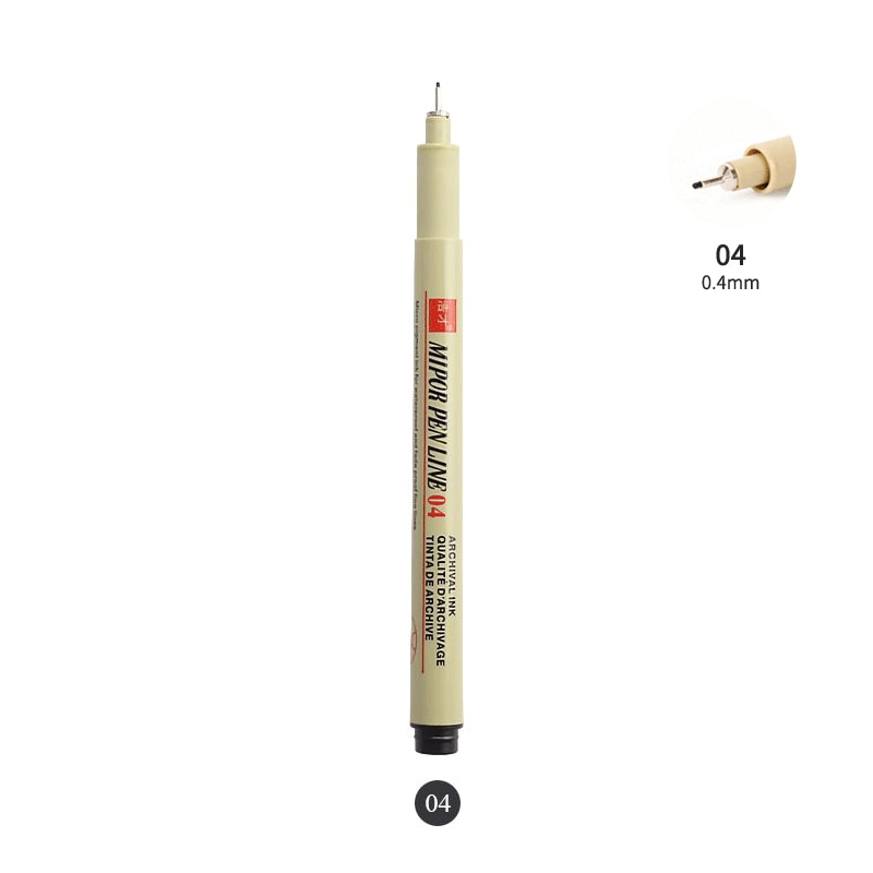 1/ 3 pcs Pigment Liner Micron Pen Neelde Drawing Manga Pen Brush Art Markers Waterproof Fineliner Sketching Pen Stationery