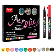36 Colors Acrylic Paint Pens Brush Marker Pen for Rock Painting, Stone, Ceramic, Glass, Wood, Canvas ,DIY Art Making Supplies