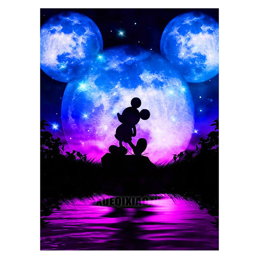 Disney Diamond Painting Cartoon Moon Princess Mosaic Embroidery Diamond Puzzle DIY Rhinestone Children&#39;s Room Decoration Gift