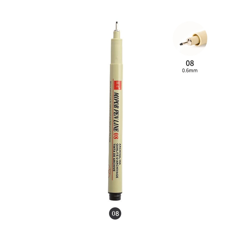 1/ 3 pcs Pigment Liner Micron Pen Neelde Drawing Manga Pen Brush Art Markers Waterproof Fineliner Sketching Pen Stationery