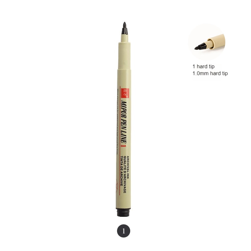 1/ 3 pcs Pigment Liner Micron Pen Neelde Drawing Manga Pen Brush Art Markers Waterproof Fineliner Sketching Pen Stationery