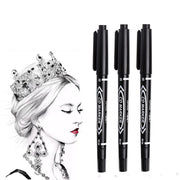 10 Pcs/set Twin Tip Colored Permanent Art Markers Pens Fine Point Waterproof Oily Black Ink Sketchbook Painting School Supplies