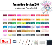 TouchFIVE 30/40/60/80/168 Color Alcohol Markers Dual Headed Artist  Sketch Oily Alcohol Ink Pen Marker For Animation Manga