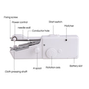 Portable Mini Sewing Machines Needlework Cordless Hand-Held Clothes Useful Portable Sewing Machines Handwork Tools Accessories