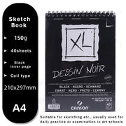 CANSON XL Series Creative Painting Book 16K/8K/A4/A3 Sketch/Marker/Acrylic/Watercolor/Pencil/Toner Stick Book Kraft Paper Book