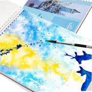 Watercolor book, traveling sketch book, hand-drawn simplicity, students&#39;blank graffiti book with watercolor paper Art Supplies