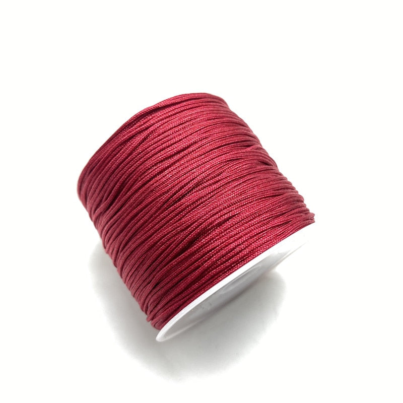 50Yards/Roll 0.8mm Nylon Cord Thread Chinese Knot Macrame Cord Bracelet Braided String DIY Tassels Beading String Thread