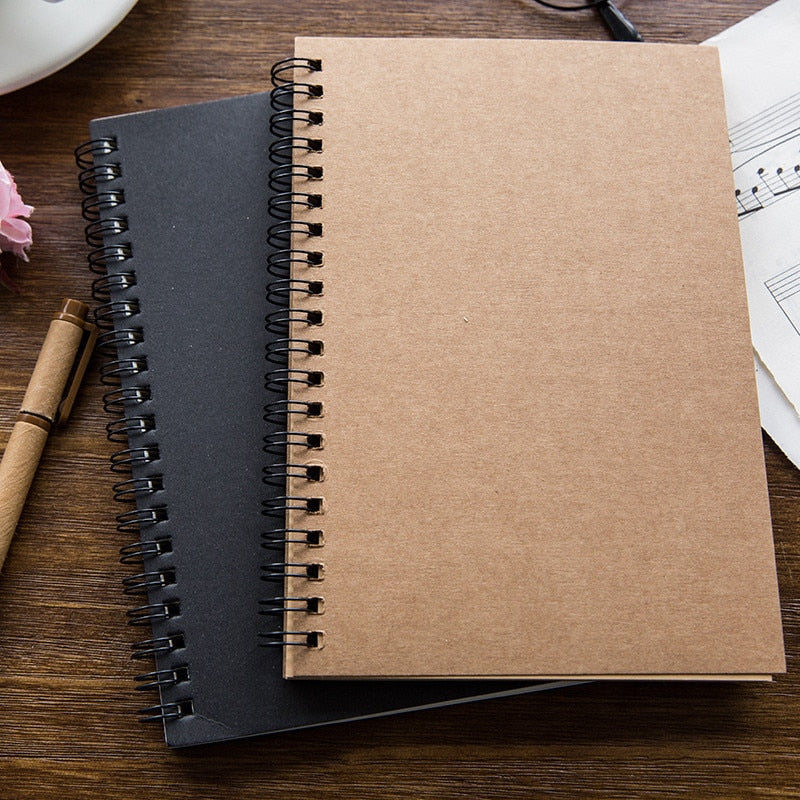 LE Sketchbooks Diary Painting Graffiti Soft Cover Black Paper Sketchbook Notepad Drawing Notebook Office School Supplies