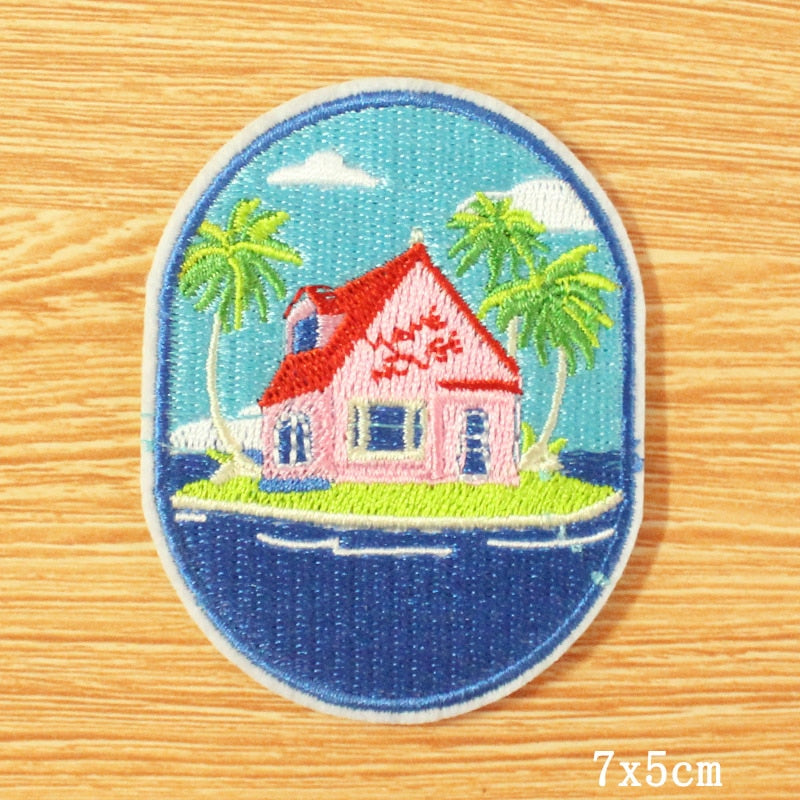 DIY Mountain Trave Embroidered Patches For Clothing Applique Iron on Patches On Clothes Space Patch Traveler Badges Stripes