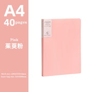 JIANWU A4 Morandi file bag 100 pages Data book Large capacity file folder  portfolio Office stationery