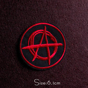 Punk Diy Embroidery Patches For Clothing Iron On Letter Embroidered Patches For Clothes Stripe Stickers For Shirt Jacket Badges