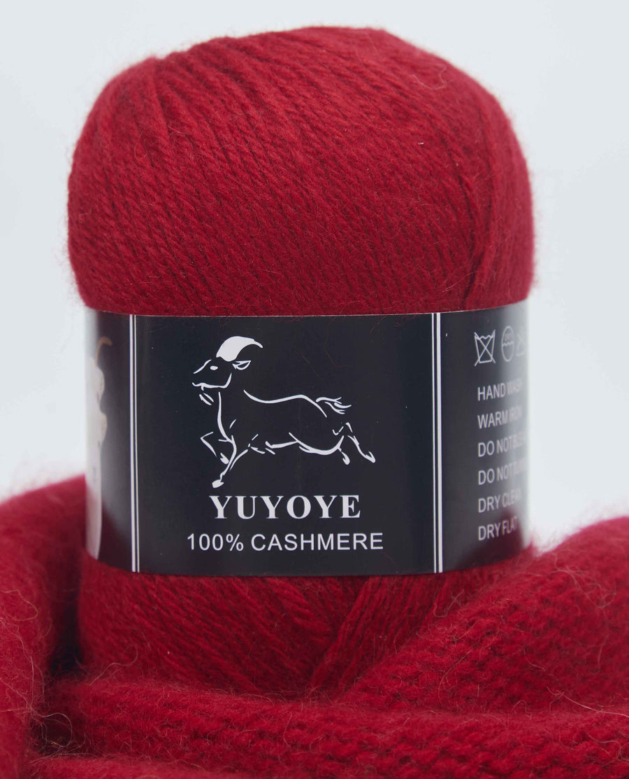 YUYOYE 100% Cashmere Yarn Hand-Knitting Wool Yarn 4-Ply Luxury Warm Yarn Crochet Soft Thread DIY Handcraft Handmade Wool Line