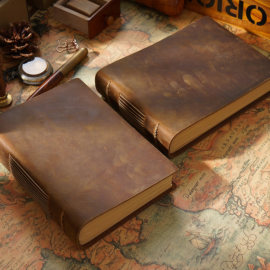 High quality vintage Handmade notebook Original Sketch organizer Retro Leather Notepad environmental paper Creative Notebook