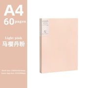 JIANWU A4 Morandi file bag 100 pages Data book Large capacity file folder  portfolio Office stationery