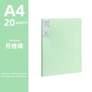 JIANWU A4 Morandi file bag 100 pages Data book Large capacity file folder  portfolio Office stationery