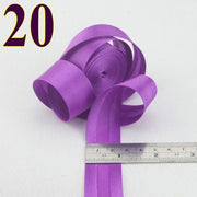 25mm(1&quot;) satin bright ironed single fold polyester bias binding tape table cloth garment quilt craft sewing accessories