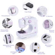 Fanghua Genuine Sewing Machine 505A Home Mini Sewing Machine Portable Household Knitting Multifunction Electric Presser Foot