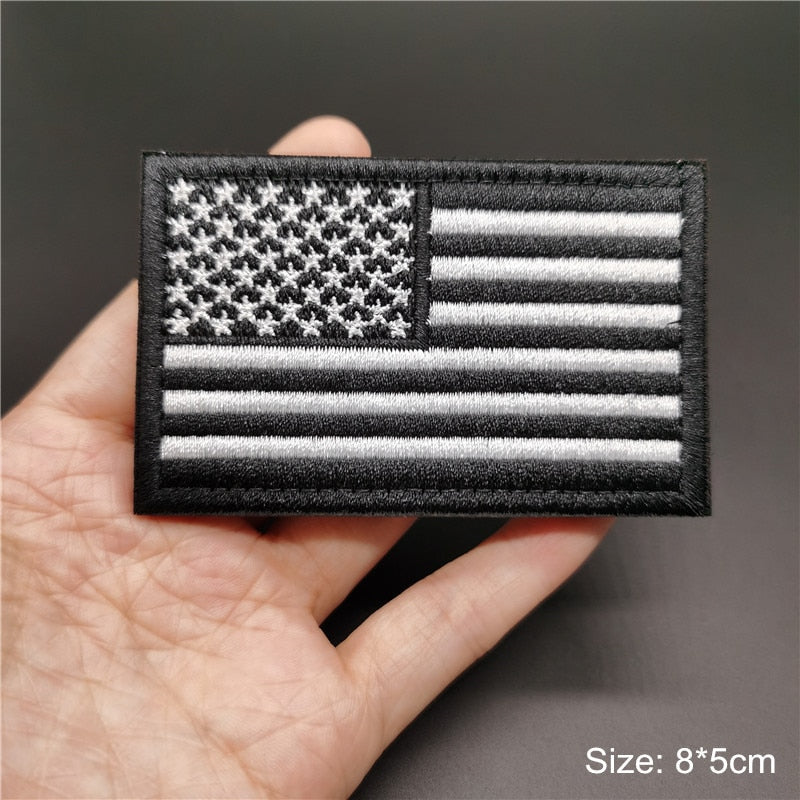 3D Tactical Badge Military Patches for Clothing Blood Type US Army Stripes on Clothes Backpack Applique Spain Flag Embroidered