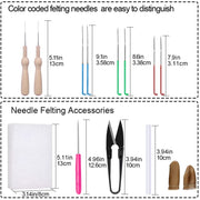 MIUSIE 24 Colors Wool Fiber DIY Wool Felt Kit Handle Wool Felt Toys Making Fabric Materials Handcraft Felt Needle For Beginners