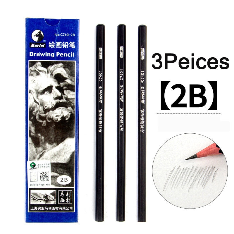 Maries Black Sketch Pencil for Drawing Painting HB 2H B 2B 3B 4B 5B 6B 7B 8B 10B 12B 14B Standard Pencil Stationery Art Supplies