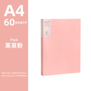 JIANWU A4 Morandi file bag 100 pages Data book Large capacity file folder  portfolio Office stationery