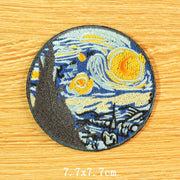 DIY Mountain Trave Embroidered Patches For Clothing Applique Iron on Patches On Clothes Space Patch Traveler Badges Stripes